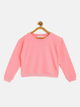 Girls Neon Pink Terry Sweatshirt