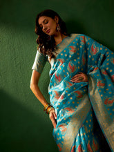 Womens Fashion Ethnic Blue Color Sarees-MLSHWSA1198BLU0ONE