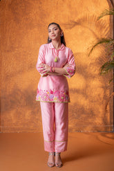 Peach Bloom Tassel Kurta Co-Ord