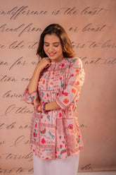Onion Pink Meadow Patchwork Tunic