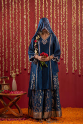 Regal Navy Blue Embroidered Set with Dupatta-P1745NAVYBLUE