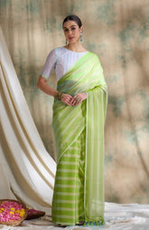 Womens Fashion Ethnic Pista Green Color Sarees-MLSHWSA1620PSG0ONE
