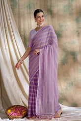 Womens Fashion Ethnic Lavender Color Sarees-MLSHWSA1621LVR0ONE