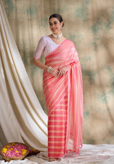Womens Fashion Ethnic Peach Color Sarees-MLSHWSA1625PCH0ONE