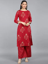 Women Poly Crepe Floral Printed Kurta-PKSET1013A