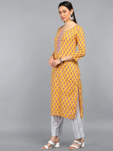 Polyester Printed Kurta Trousers Set-PKSKD1066