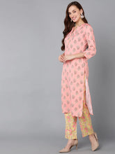 Polyester Printed Kurta Trousers Set-PKSKD1106