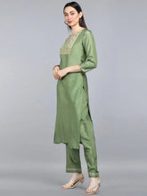Poly Silk Solid Kurta Pant and-PKSKD1109AB