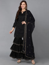 Women Poly Chanderi Woven Design Kurta-PKSKD1301B