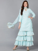 Women Poly Chanderi Printed Kurta Trouser-PKSKD1302A