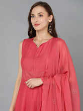 Poly Silk Solid Kurta Trousers Dupatta-PKSKD1324