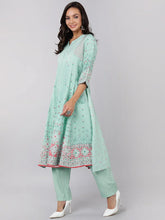 Poly Crepe Printed Kurta Trousers Dupatta-PKSKD1328A