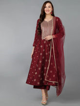 Women Silk Blend Embroidered Woven Design-PKSKD1708
