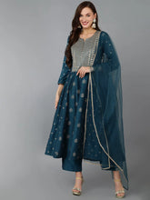Women Silk Blend Embroidered Woven Design-PKSKD1711
