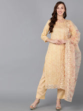 Women Organza Embroidered Kurta Trousers With-PKSKD1802