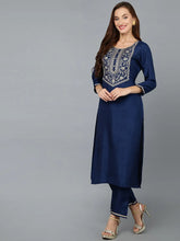Women Silk Blend Yoke Design Kurta-PKSKD1809
