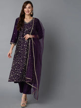 Women Silk Blend Embroidered Kurta Trousers-PKSKD1848