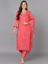 Women Silk Blend Embroidered Ethnic Kurta-PKSKD1872A