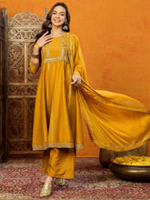 Polyester Solid Yellow Indian Ethnic-PKSKD2022A