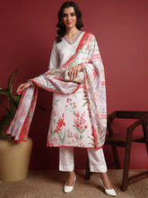 Cotton Floral White Indian Ethnic-PKSKD2415