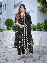 Women's Viscose Embroidered Flared Kurta Pant With Dupatta-ME151-surbhiBlck-SKD