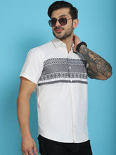 Printed Half Sleeve Lycra Styled Shirt for Men-SF918