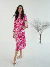Women Fuchsia & White Floral Shirt Dress-SFDRSS12441