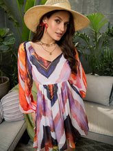 Women White Chevron Back Cut-Out Short Dress-SFDRSS12733