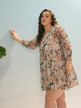 Women Off-White Floral Short Tiered Dress-SFDRSS12911