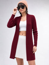 Women Maroon Full Sleeves Rib Shrug
