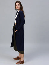Women Solid Navy Full Sleeve Jacket