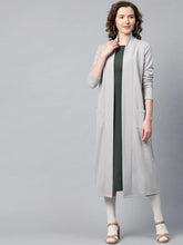 Women Solid Grey Full Sleeve Jacket