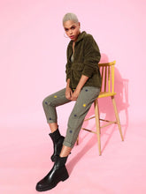 Women Solid Olive Full Sleeve Jacket