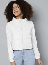 Women Solid White Full Sleeve Jacket