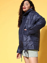 Women Solid Standard Navy Jacket