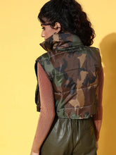Women Printed Standard Green Jacket