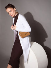 Women White Rib Full Sleeves Shrug-SFJCKT6941