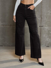 Women Black Denim Premium Front Detail Straight Jeans-SFJEAN0658_Black