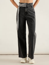 Women Grey Washed High Rise Straight Jeans-SFJEAN0807