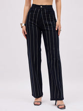 Women Jet Black Denim Front Stud Straight Fit Jeans-SFJEAN0856