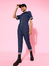 Women Solid Navy Jumpsuits & Sets