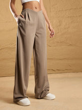 Women Beige Front Pleated Comfort Fit Korean Pants-SFPANT50861