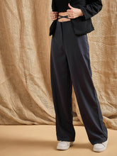 Women Steel Grey Side Dori Comfort Fit Korean Pants-SFPANT50865