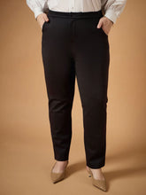 Women Black Mom Fit Pants-SFPANT50940
