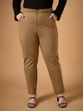 Women Beige Mom Fit Pants-SFPANT50941