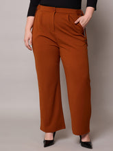 Women Rust Side Metal Buckle Straight Pants-SFPANT51279