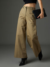 Women Pastel Olive Twill Flared Pants-SFPANT51329