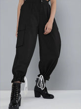 Black Drawstring Hem Joggers