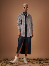 Women Brown Flannel Check Oversized Shirt-SFSHRT20300