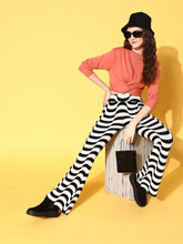 Women Coral Terry Twisted Crop Sweatshirt